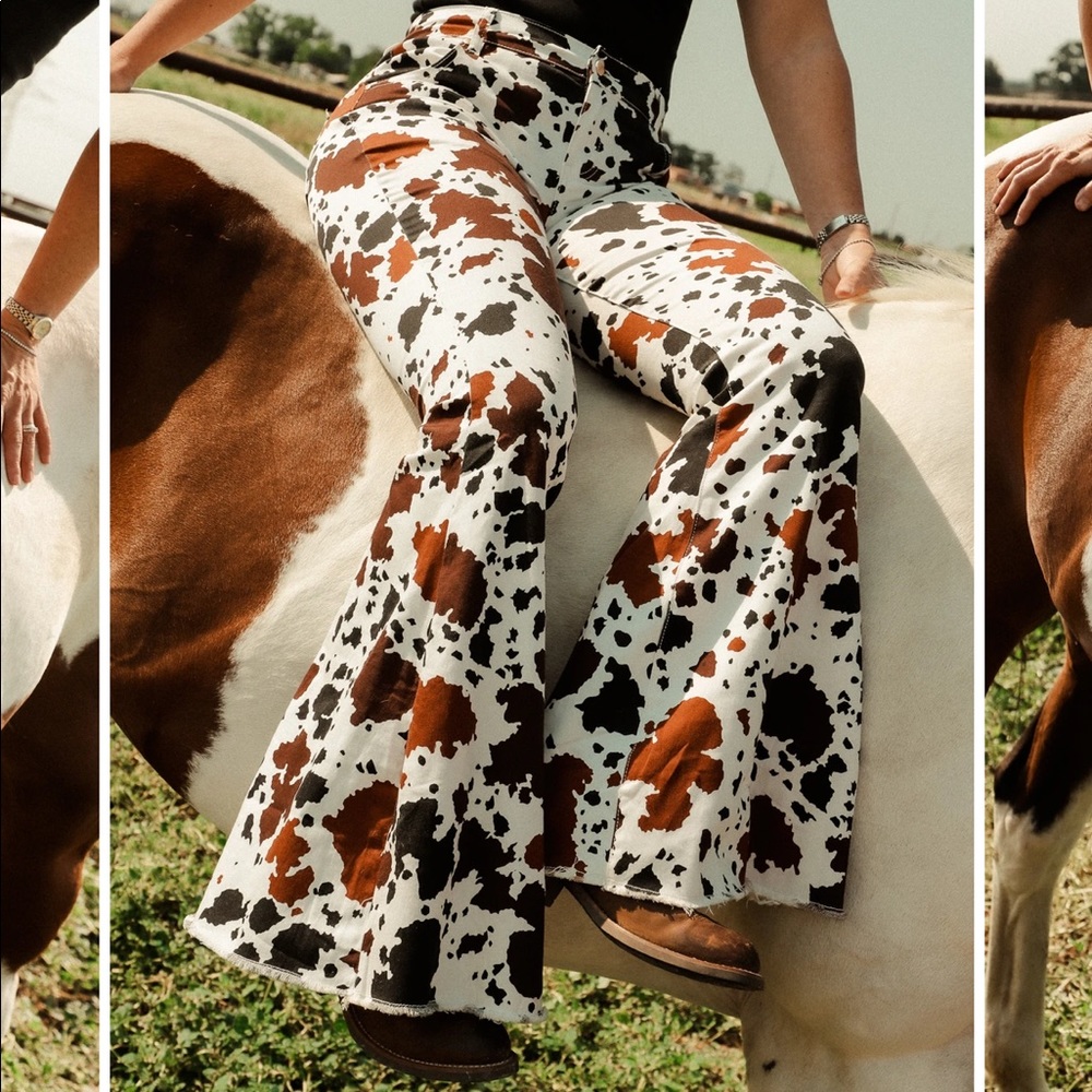 Ranch Dressn cow bell bottoms